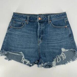 Wild Fable Women’s High Rise Distressed Button Fly Cut Off Jean Shorts Size 12